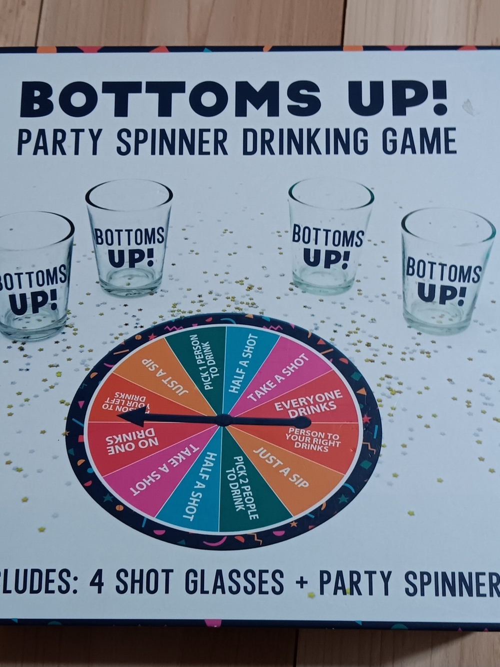 Bottoms Up Party Spinner Drinking Game - Blue & Teal